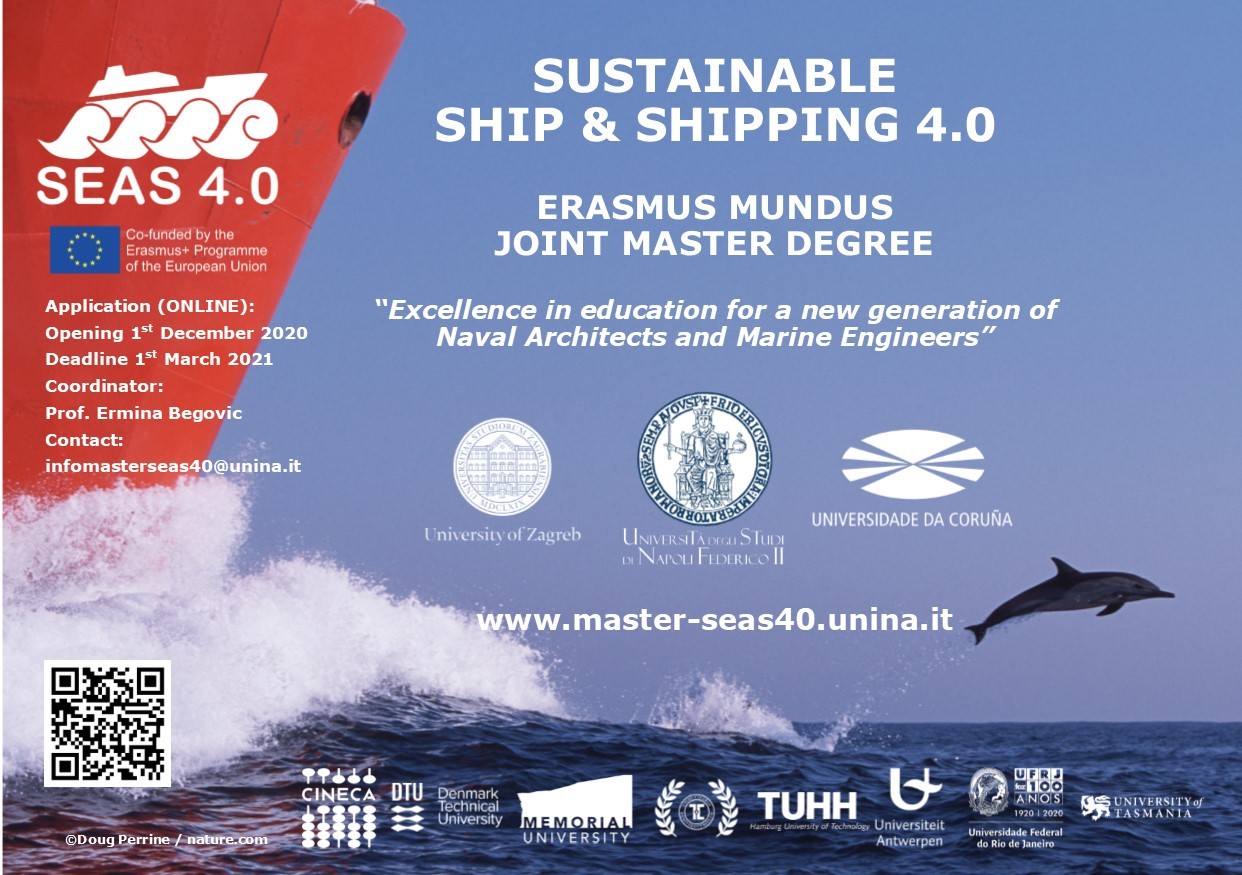 slika letka SUSTAINABLE SHIP AND SHIPPING -SEAS 4.0, prednja strana