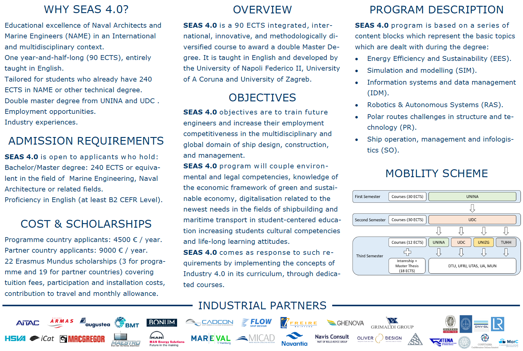 slika letka SUSTAINABLE SHIP AND SHIPPING -SEAS 4.0, stražnja strana